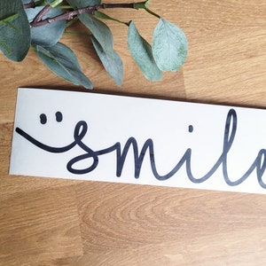 Saying sticker for mirror wall bathroom smile 20 different sizes and colors image 2