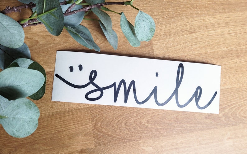 Saying sticker for mirror wall bathroom smile 20 different sizes and colors image 2