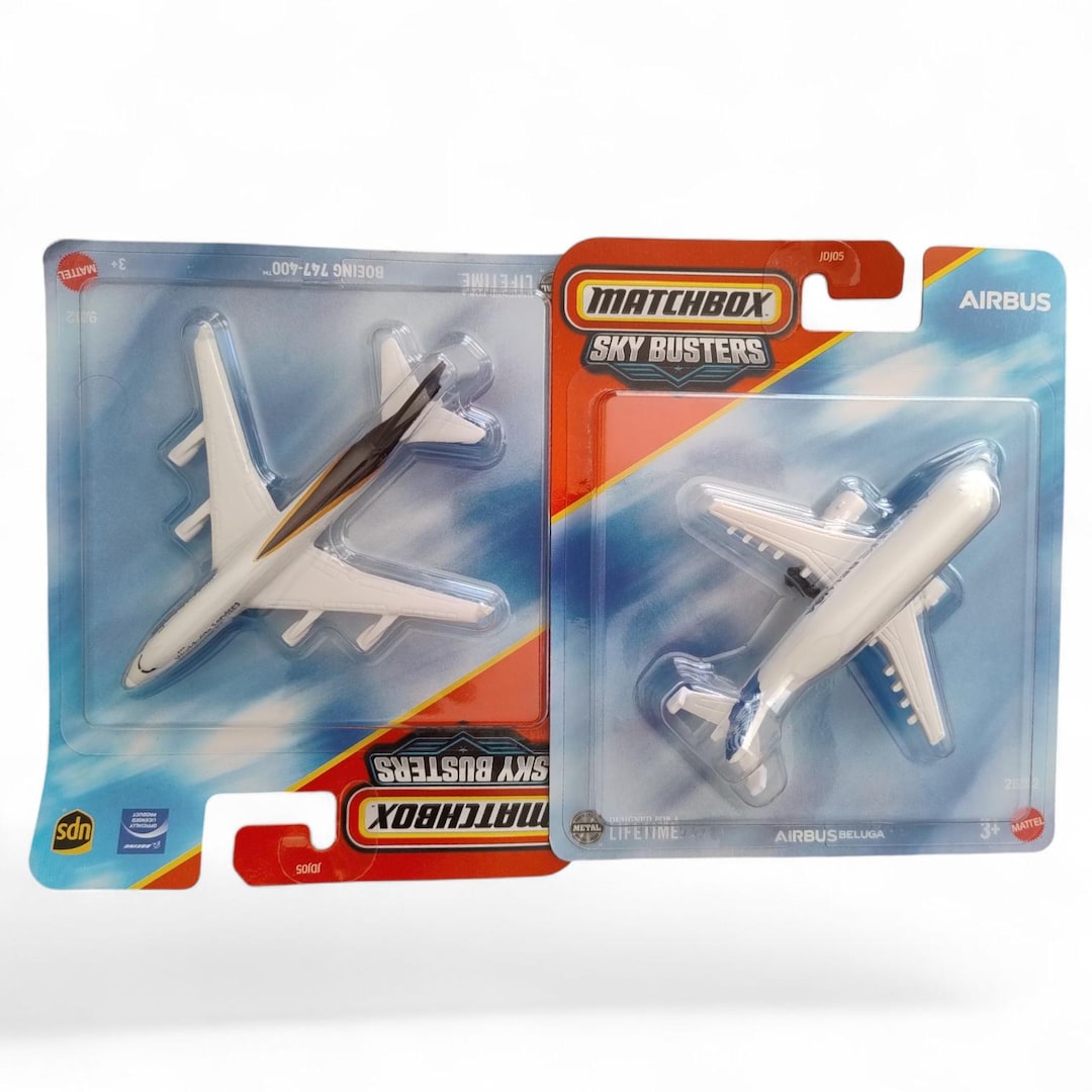2025 Matchbox Sky Busters - Boeing 747-400 UPS & Airbus Beluga Set Pack ...