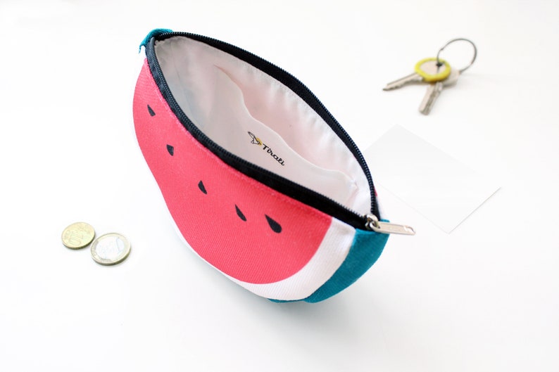 Cards purse Travel bag Coins purse Beach bag Textile case Watermelon purse Makeup purse zipped bag