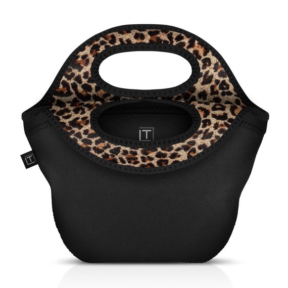 LEOPARD PRINT Lunch and Snack Tote, Lunch Bag, Work Lunch Tote, Kid's School Lunch Tote, Best Selling Neoprene Tote, Fun Lunch Tote Bag