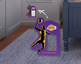 Cubierta de placa NBA LIGHT SWITCH, cubierta de interruptor de béisbol, marco de interruptor de luz decorativo, placa de pared llamativa y marcos de salida