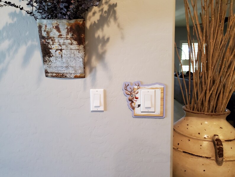 Gift Wrapped Switch Frame, Decorative Light Switch Frame, Eyecatching Wallplate & Outlet Frames