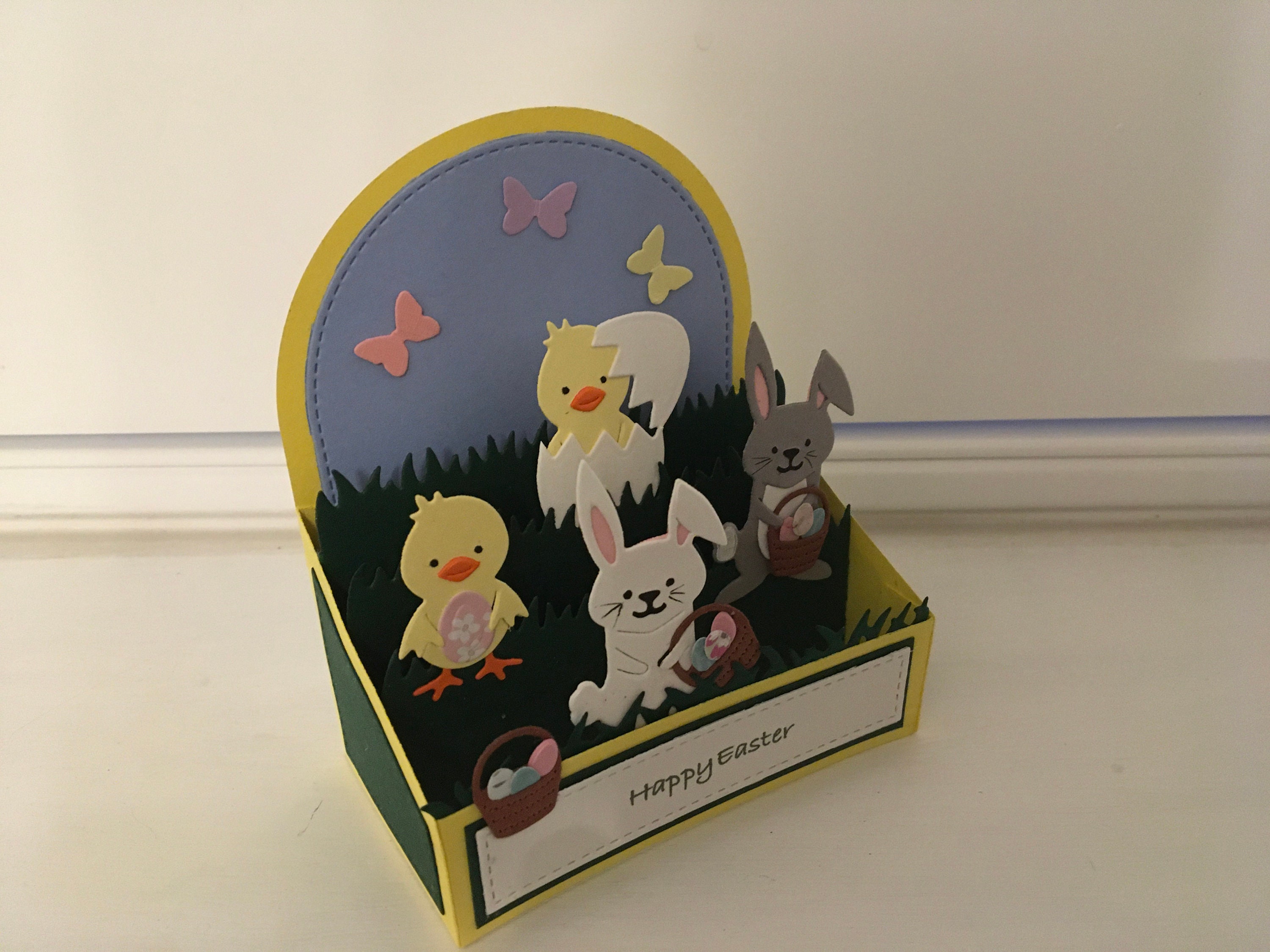 Happy Easter Chick and Bunny Card Pop up Card - Etsy