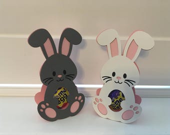 6 portauova Bunny Creme fatti a mano