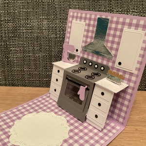 Carte thème cuisine 3D faite main