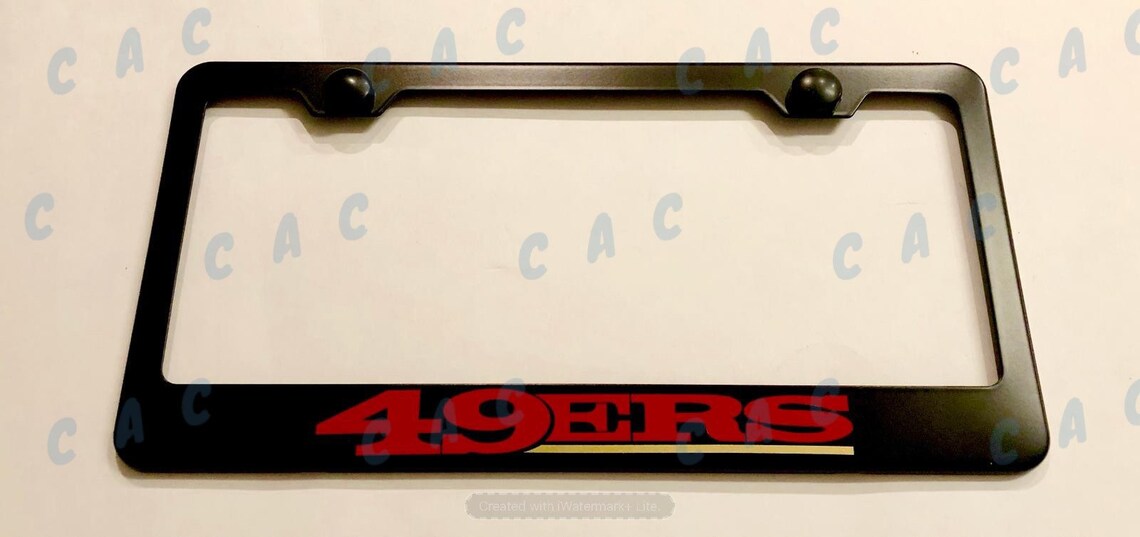 49ers Football NFL Stainless Steel License Plate Frame Rust Etsy