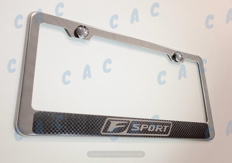 F Sport Lexus Carbon Fiber Stainless Steel License Plate Frame Etsy