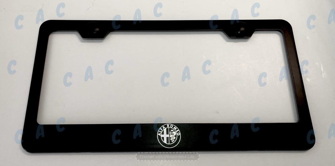 Alfa Romeo Laser Engraved Stainless Steel License Plate Frame Etsy