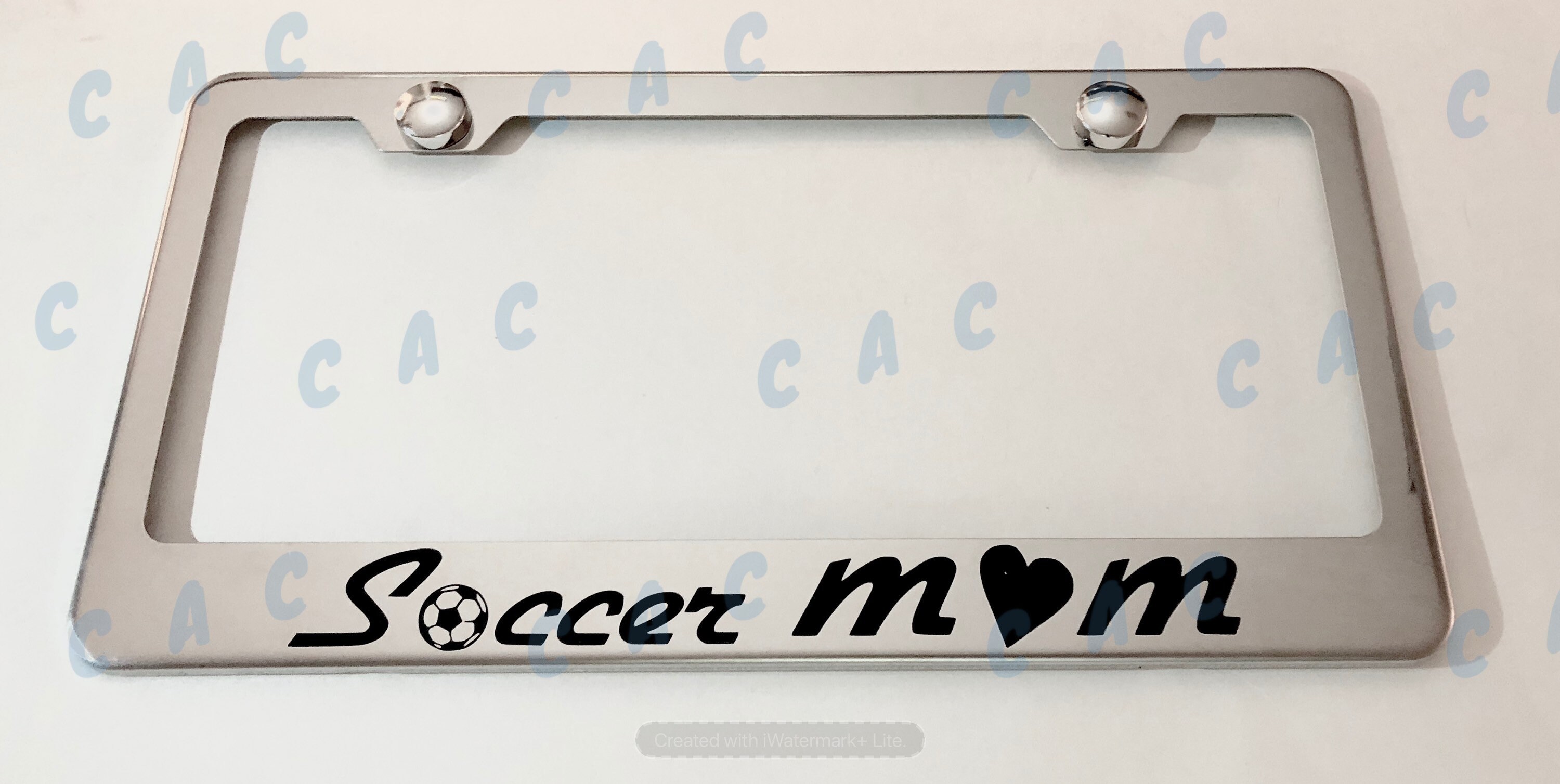 Soccer Mom Stainless Steel License Plate Frame Rust Free W/ Etsy