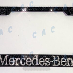 Mercedes Benz License Plate Frame Holder Made With Bling Etsy