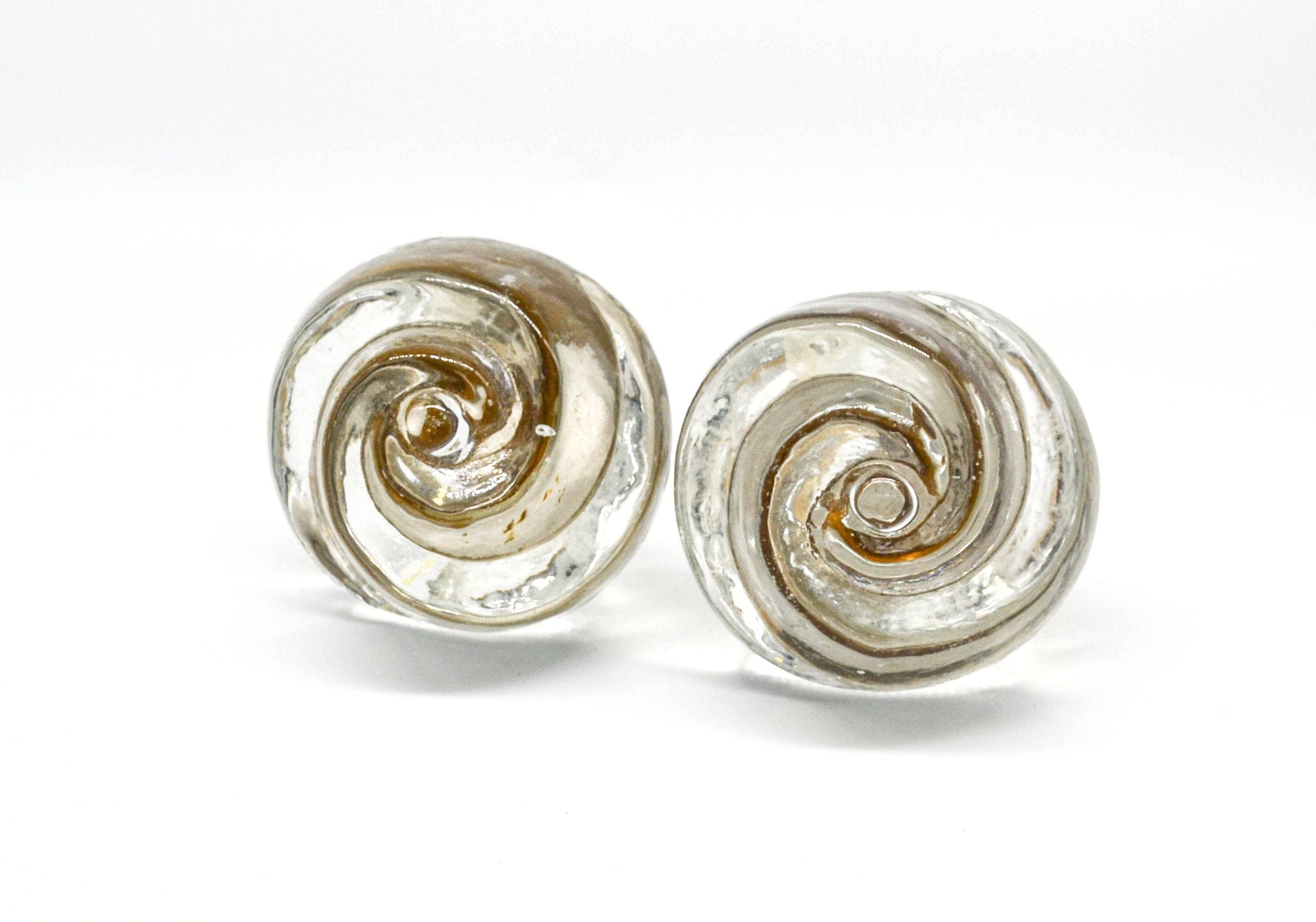 CLEAR GLASS ROSE Knobs, Chic Vintage Wardrobe Drawer Cabinet pulls handles knobs  B53
