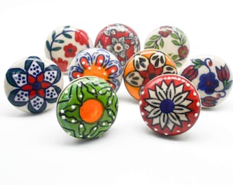 カラーノブ セラミックノブ ヴィンテージ ワードローブハンドル 引き出しノブ キャビネット用取っ手 B61