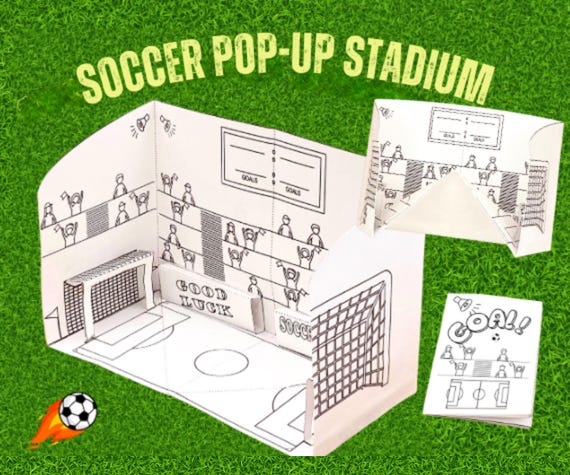 Paper Pop Up Soccer Field, World Cup 2026, Copa Mundial, Football Game