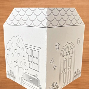 DIY Printable Paper Pop-Up Kitchen NO. 1 to Color & Assemble/Kids 3D Paper Craft Project image 8