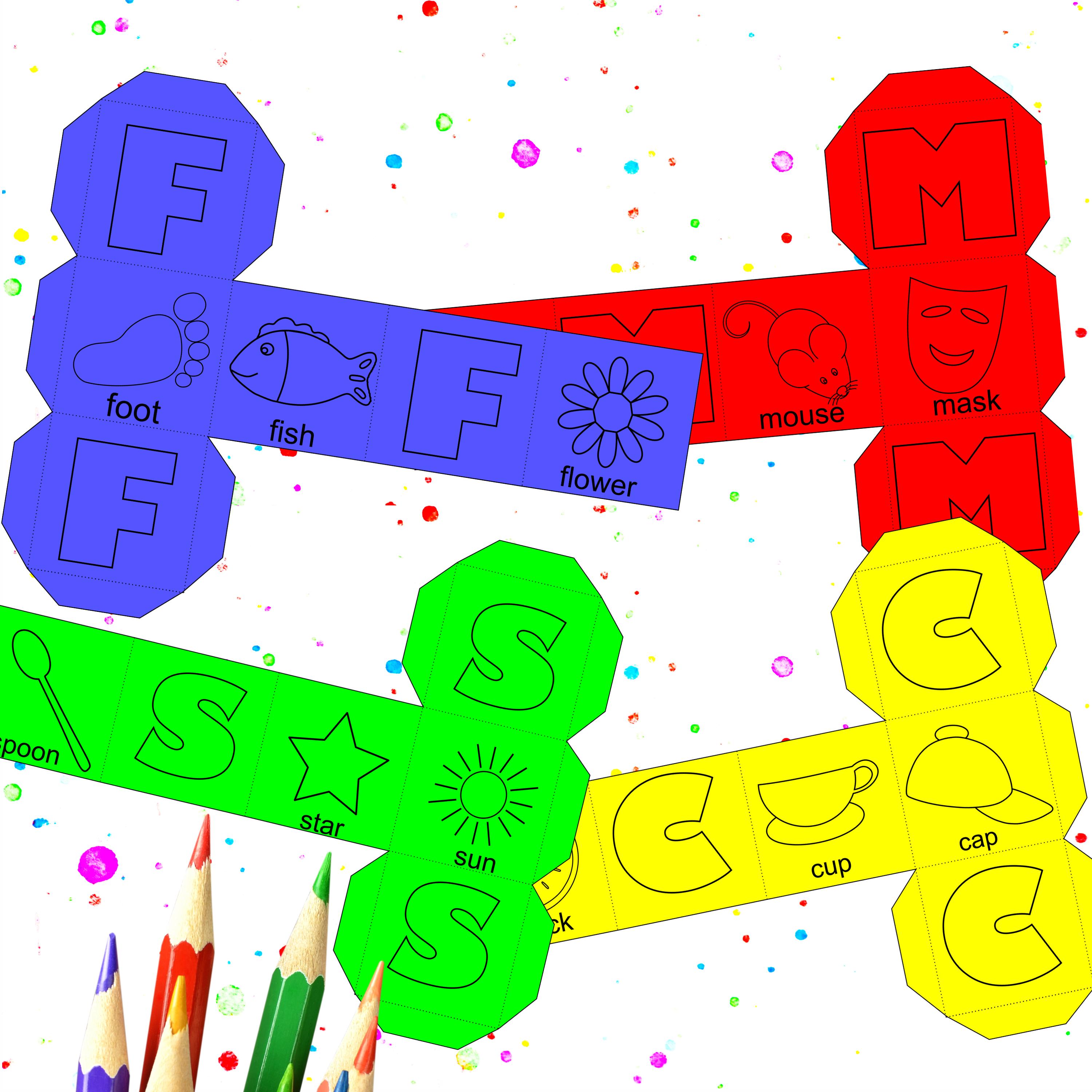 Printable ABC Learning Blocks to Color & Assemble - PDF Instant ...