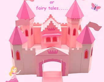 3D Paper Castle - Fairy Tale Project  - Coloring Activity - PDF & SVG - Digital Download