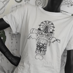 pampludex crazy fair insane insanity bio local ethical zeefdruk silkscreen shirt T-shirt unisex S M L XL black white