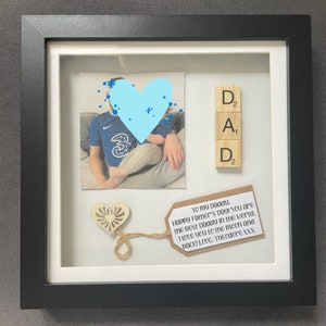 Fathers Day Gift. Personalised Dad Photo Frame. Scrabble Frame. Father's Day Gift. Fathers Day.