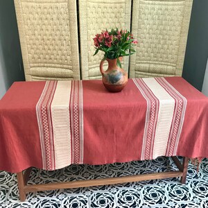 Mantel mexicano de algodón color rojo ladrillo - Varios tamaños
