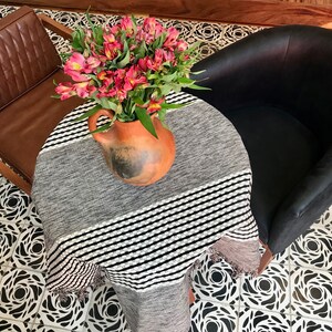 Striped Cotton Mexican Tablecloth - Various Sizes