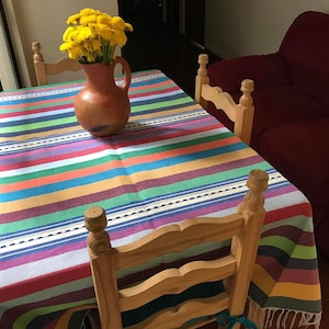 Colorful Cotton Mexican Tablecloth - Various Sizes