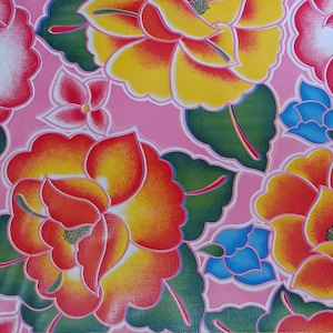 Pink Floral Mexican Tablecloth
