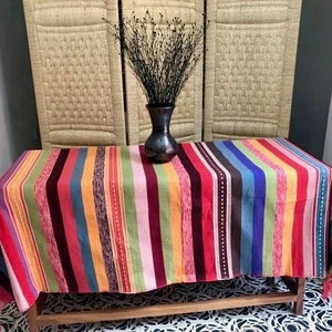 Colorful Cotton Mexican Tablecloth - Various Sizes