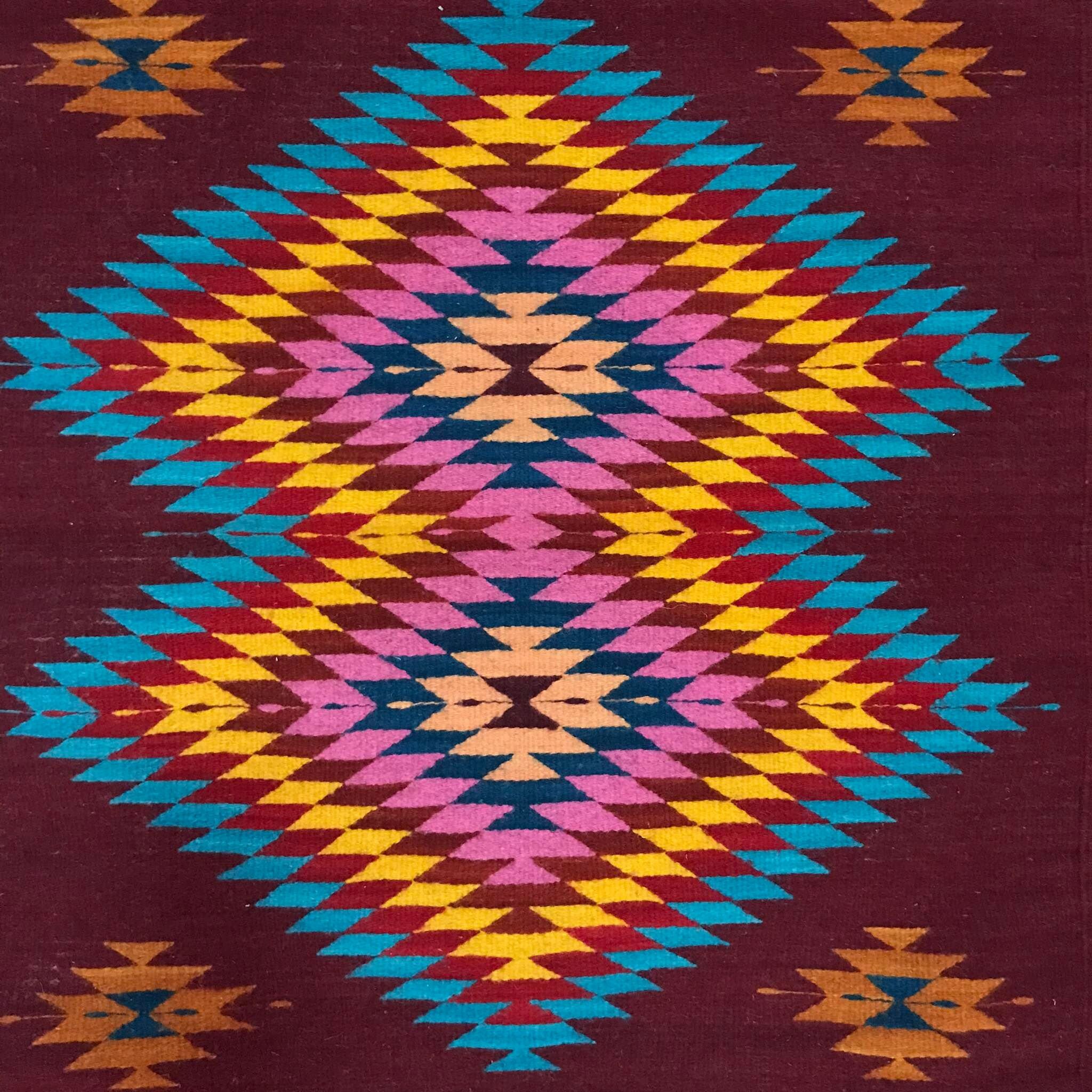 Latin Pattern Rugs Diamond Patterned Colorful Mexican Rug - Etsy