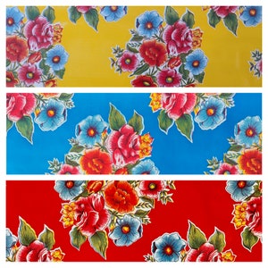 Floral Designs Mexican Tablecloth: Various Sizes & Colors