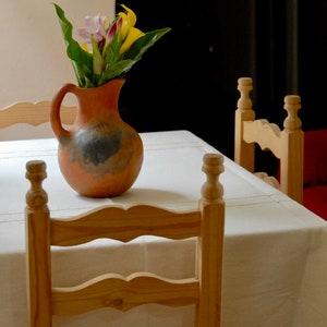 White Cotton Mexican Tablecloth - Various Sizes