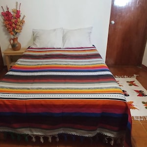 Fall Colors Mexican Bedspread - Various sizes