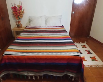 Fall Colors Mexican Bedspread - Various sizes