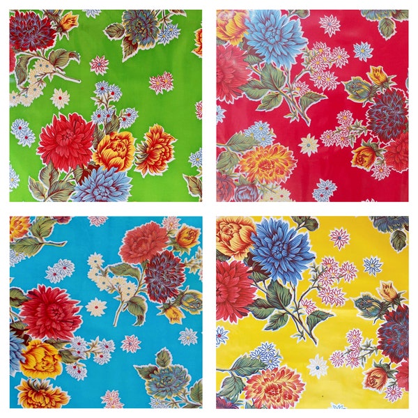 Peony Mexican Tablecloth: Various Sizes & Colors