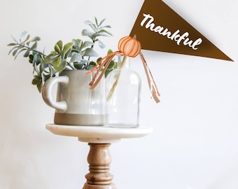 Printable Thanksgiving Pennant Flag, Autumn Decor (Digital Download)