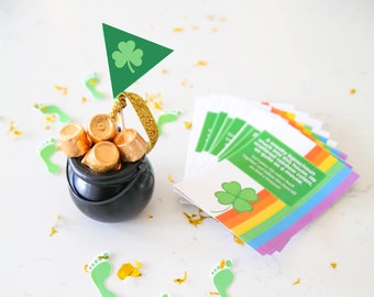 St. Patrick's Day Leprechaun Treasure Hunt, Rainbow Clues (Printable)