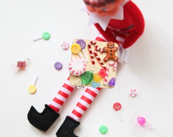 Mini Elf Charcuterie Board, Candy Christmas Elf Prop