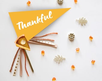 Thanksgiving Pennant Flag, Autumn Decor (Printable PDF)