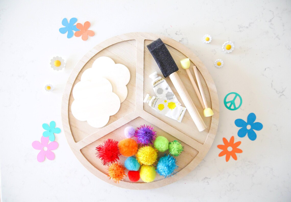 Lazy Susan Peace Sign lazy Susan food tray craft tray Etsy