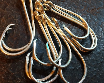 Set of 10 Large Fishing Hooks