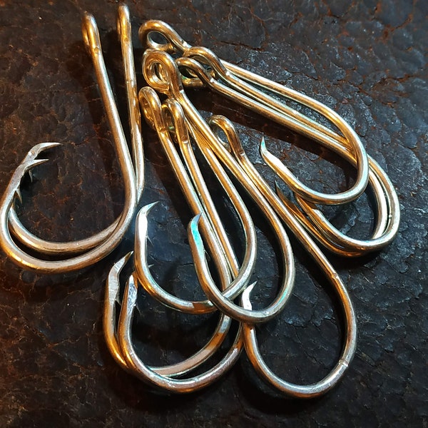 Set of 10 Large Fishing Hooks