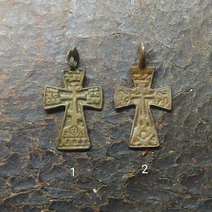 Antique Russian Believers bronze cross  19 cent.