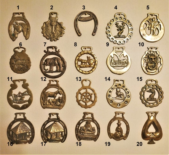 Vintage & Antique Horse Harness Brass Medallions. | Etsy