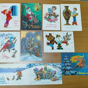Set mit 9 Vintage Postkarten UDSSR V. Zarubin.
