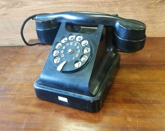 Vintage USSR  Telephone VEF black bakelite.
