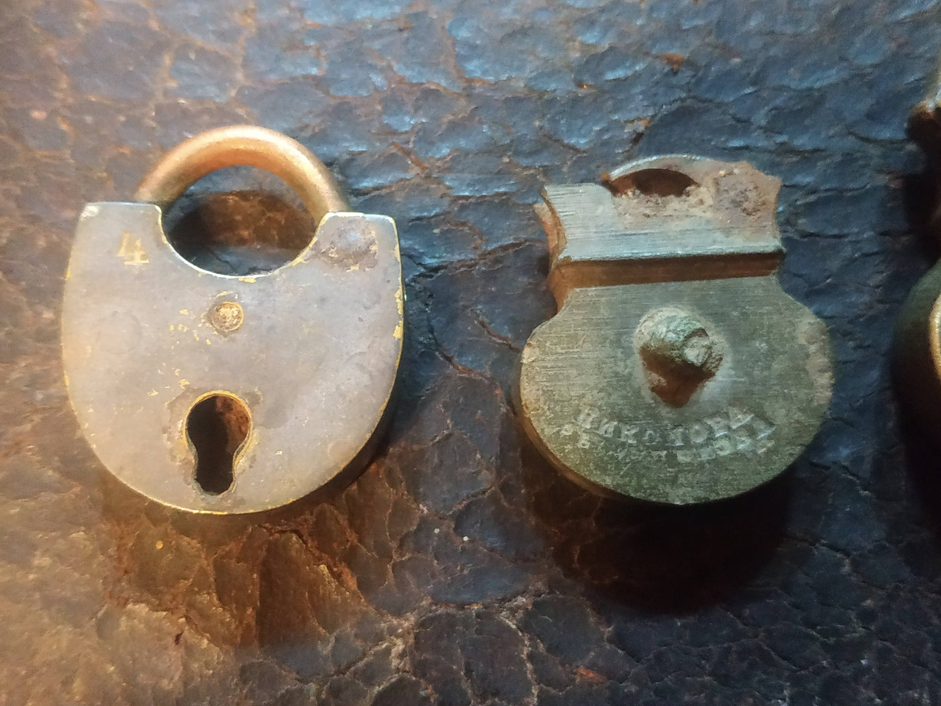 Antique Brass Rustic Padlock. - Etsy