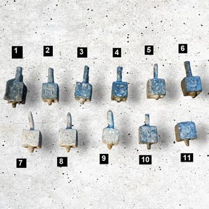 Αntique Jewish Pewter Hanukkah  Dreidel.