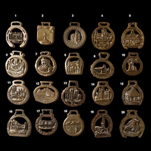 Vintage & Antique Horse Harness  Brass Medallions.