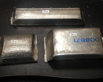 Tin Ingot - Tin Bullion Bar .9997 Sn Handgegoten