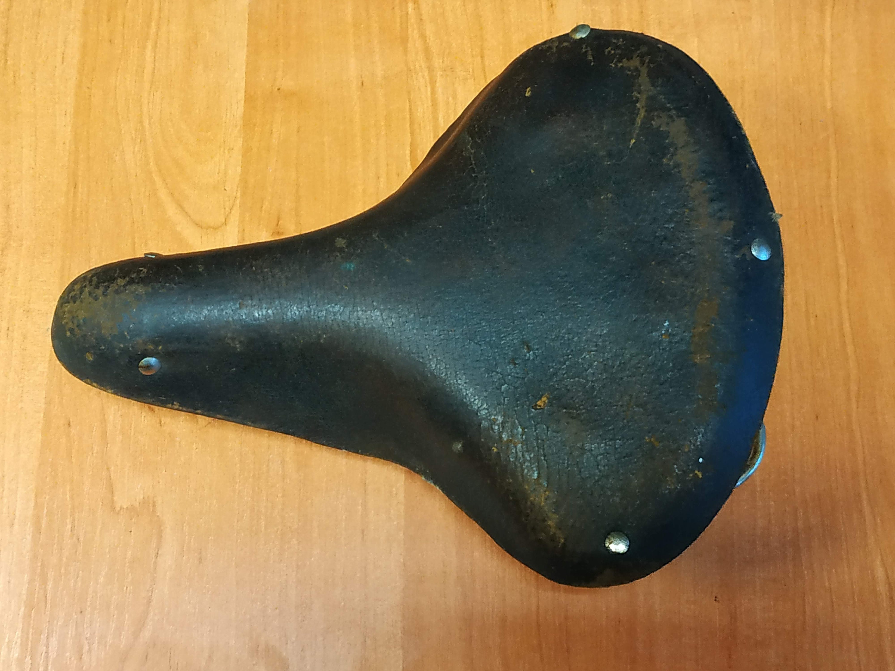 Vintage Used Brawn Leather Bicycle Saddle Made in USSR Etsy
